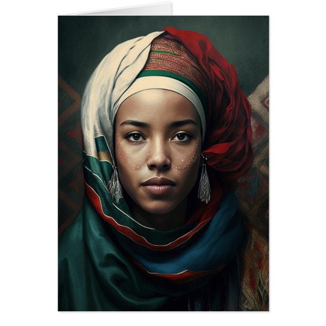 Moroccan Woman All Occasions Notecard (Front)