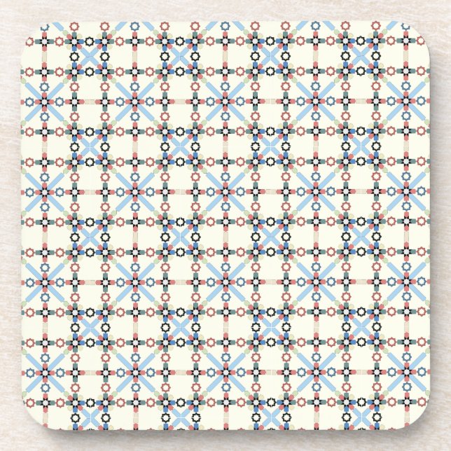 Moroccan Zelije !Moroccan Zellige Beverage Coaster (Front)