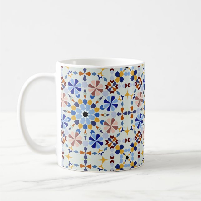 Moroccan Zelije !Moroccan Zellige Coffee Mug (Left)