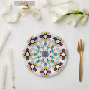 Moroccan Zelije !Moroccan Zellige Paper Plates