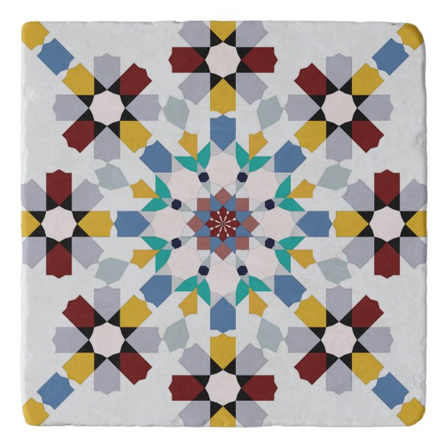 Moroccan Zelije !Moroccan Zellige Trivet (Front)