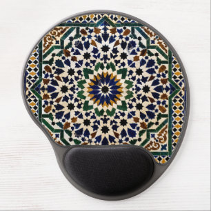 Moroccan Zellige Mosaic Gel Mouse Pad with Wrist R