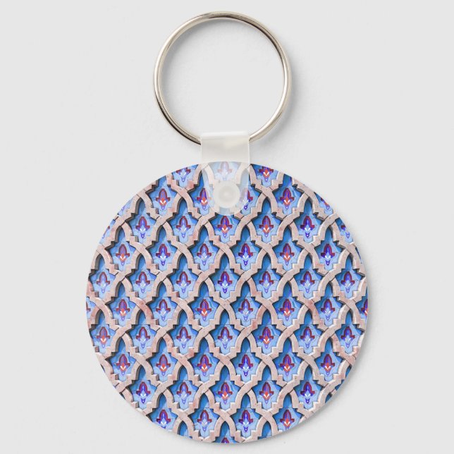 Moroccan Zellige Tile Pattern Keychain (Front)