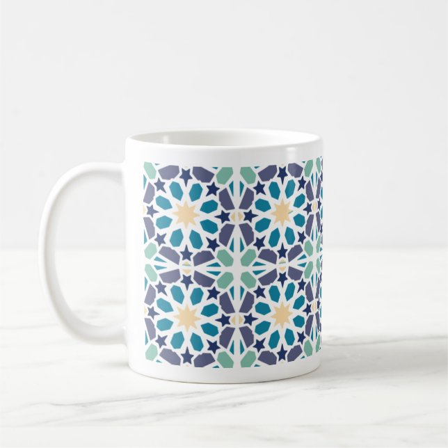 Moroccan Zellige Tile Pattern Mug (Left)