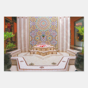 moroccan zellij, mosaic tiles wrapping paper sheets