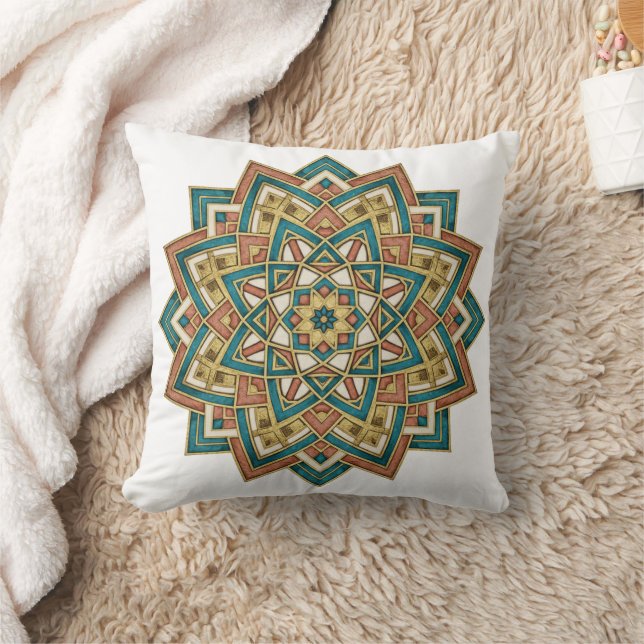 Moroccan Zellij Tile Art Pillow (Blanket)
