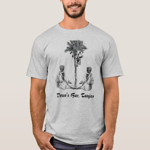 MOROCCANS WITH PALM TREE Deans Bar Tangier T_Shirt