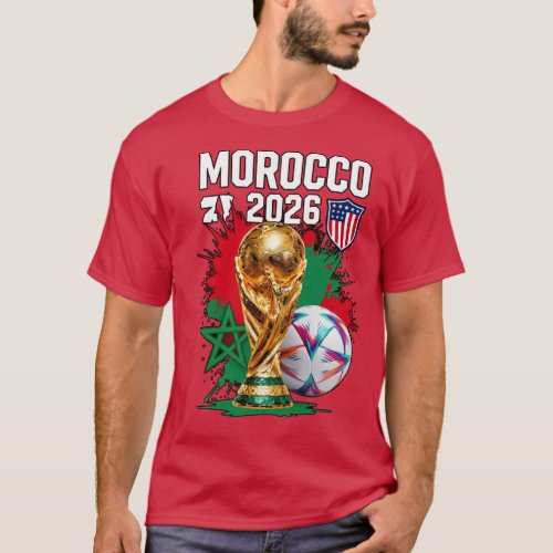 Morocco 2026 Soccer Dreams – Moroccan Football Fan T-Shirt