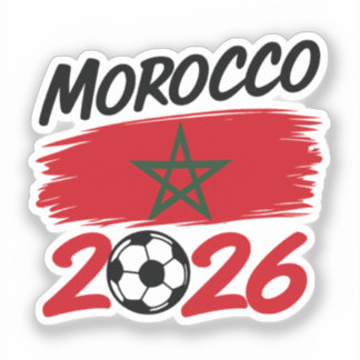 Morocco 2026 Soccer Fan Football Supporter Pride  Sticker