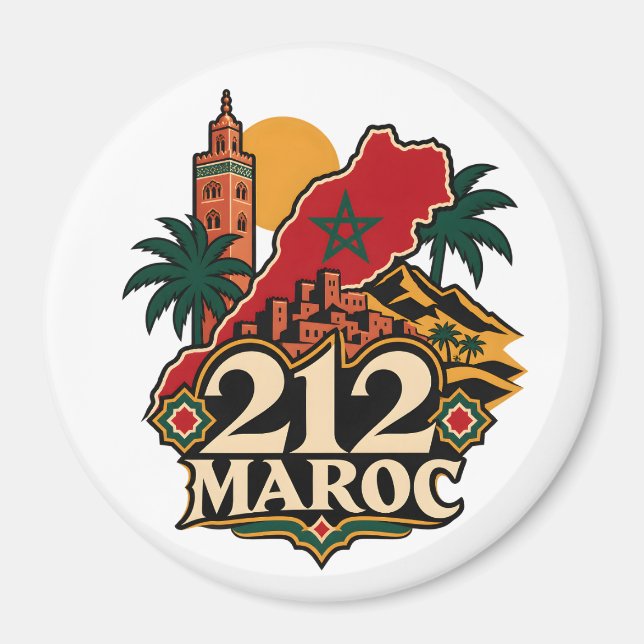 Morocco 212 Magnet (Front)