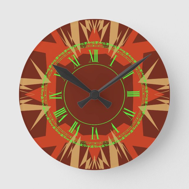 Morocco 3 color round clock (Front)
