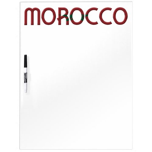 Morocco Africa Moroccan Flag Colors Typography Dry_Erase Board