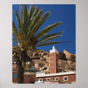MOROCCO, Anti Atlas, TAFRAOUTE Area: ADAI, Red Poster