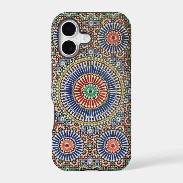 morocco arab mosaic islam religious pattern iphone case (Back)