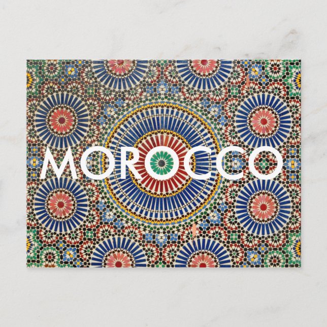 morocco arab mosaic islam religious pattern postcard (Front)