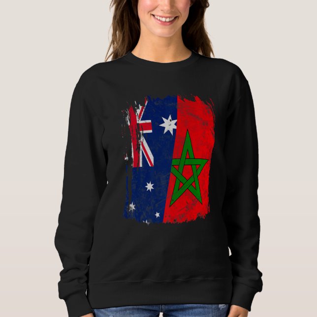 Morocco Australia Flag Sweatshirt (Front)