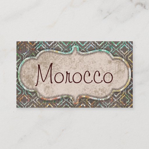Customizable Morocco Business Cards