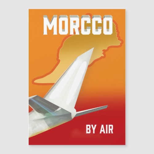 Morocco By Air Metal Print Magnetic Invitation