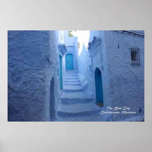 Morocco Chefchaouen The Blue City Poster