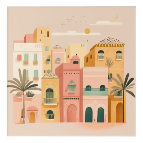 Morocco city acrylic print