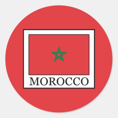 Morocco Classic Round Sticker