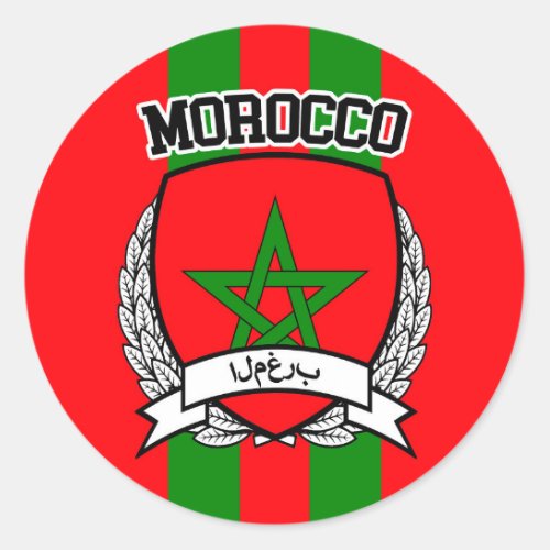 Morocco Classic Round Sticker
