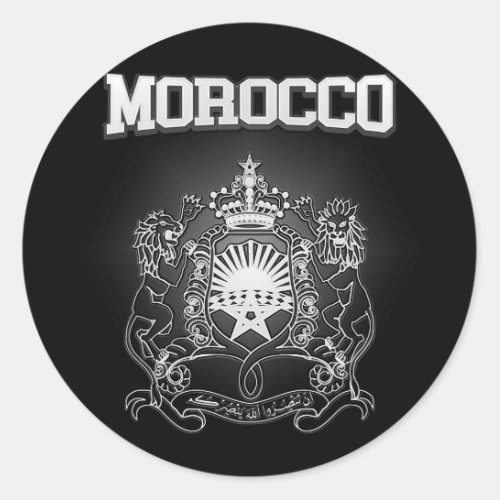 Morocco Coat of Arms Classic Round Sticker
