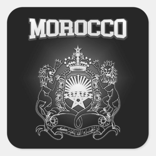 Morocco Coat of Arms Square Sticker