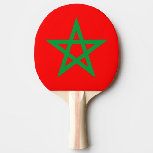 morocco country flag ping pong paddle