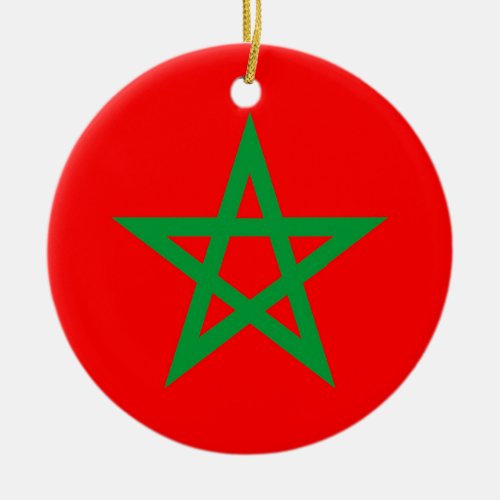 morocco country flag symbol star ceramic ornament