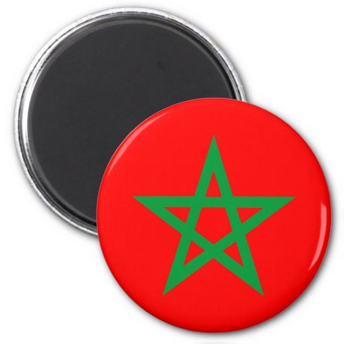 morocco country flag symbol star magnet