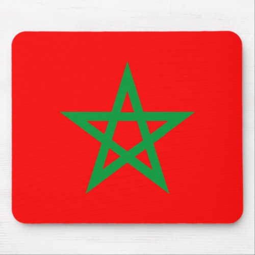 morocco country flag symbol star mouse pad