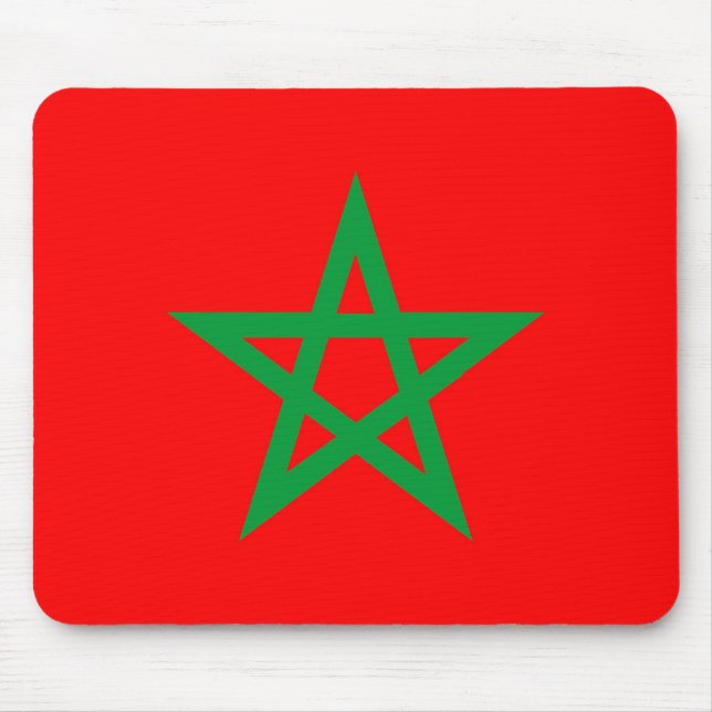 morocco country flag symbol star mouse pad (Front)