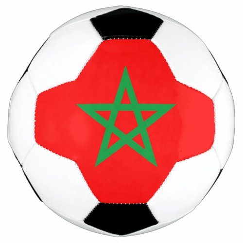 morocco country flag symbol star soccer ball