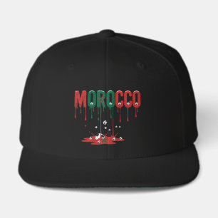 Morocco Dripping Flag Football Soccer Visor