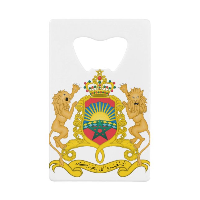 morocco emblem credit card bottle opener (Front)