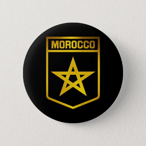 Morocco Emblem Pinback Button