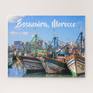 Morocco Essaouira's Colorful Fishing Boats Jigsaw Puzzle