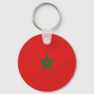 Morocco Fisheye Flag Keychain