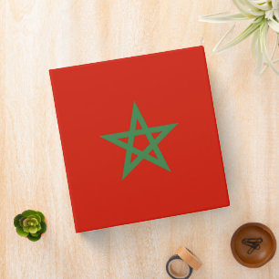 Morocco flag 3 ring binder