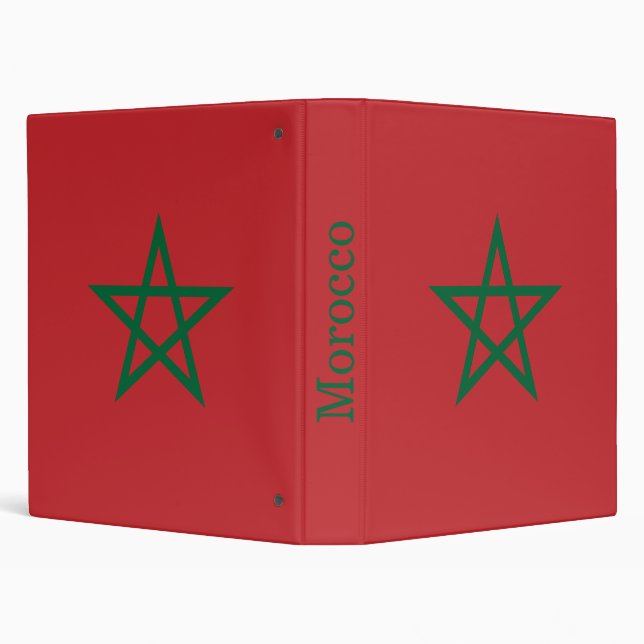 Morocco Flag 3 Ring Binder (Background)