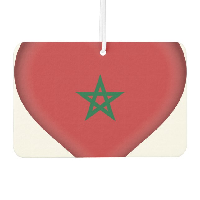 Morocco Flag Air Freshener (Front)