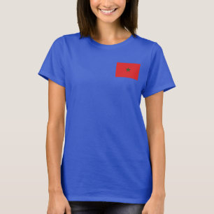 Morocco Flag and Map dk T-Shirt