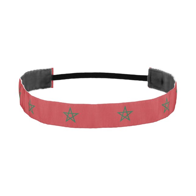 Morocco Flag Athletic Headband (Front)