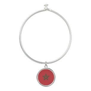 Morocco Flag Bangle Bracelet
