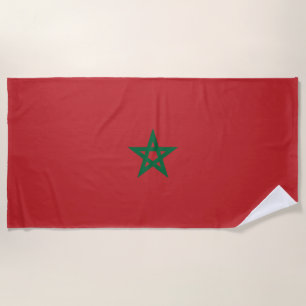 Morocco Flag Beach Towel
