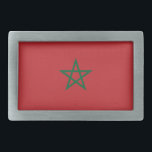 Morocco Flag Belt Buckle<br><div class="desc">Patriotic flag of Morocco.</div>