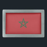Morocco Flag Belt Buckle<br><div class="desc">Patriotic flag of Morocco.</div>