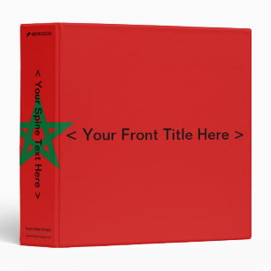 Morocco Flag Binder