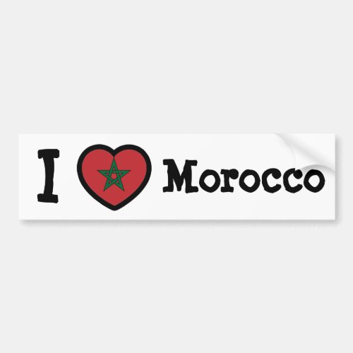 Morocco Flag Bumper Sticker